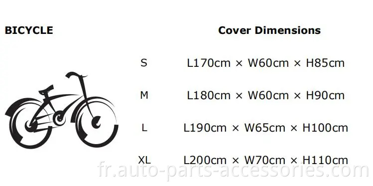 Couvercle de vélo extérieur anti-UV à l'épreuve des eaux à l'épreuve des plumes